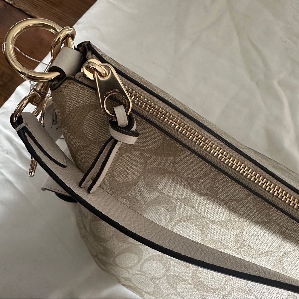 Coach Tan and Cream Pennie Shoulder Bag - Picture 7 of 10